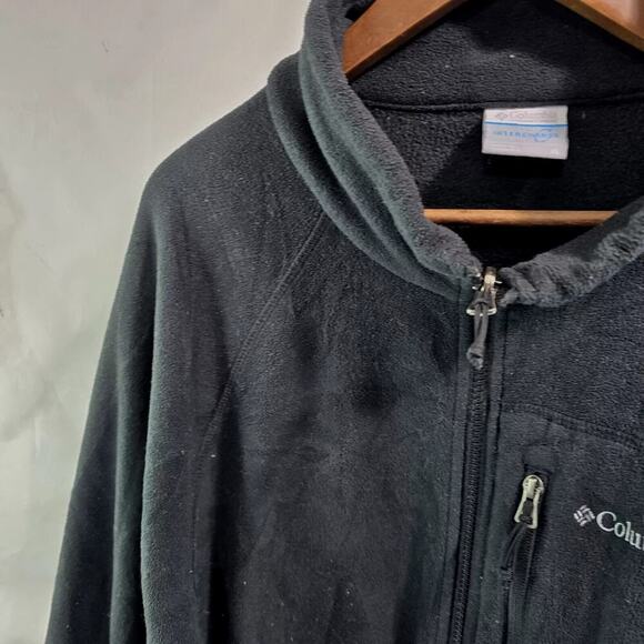 Columbia Jacket Mens XL Black Full Zip Fleece Interchange Sweater Mock Neck - Picture 2 of 11